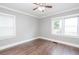Bedroom features new windows, hardwood floors, and fresh paint at 2607 Jefferson Ter, Atlanta, GA 30344