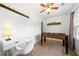 Bright office with a white desk, foosball table, modern lamp, and neutral decor at 2710 Hedgewood Nw Dr, Atlanta, GA 30311