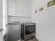 Well-lit laundry room with modern washer and dryer, plus plenty of cabinet space at 3433 Landen Pine Ne Ct, Atlanta, GA 30305