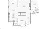 Layout of the home showing the arrangement of the rooms, kitchen, living spaces, and bedroom at 6555 Hawkins Manor Dr, Cumming, GA 30040