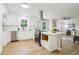 Modern kitchen with white cabinets, stainless steel appliances, and an island at 218 Deerwood Se Ct, Smyrna, GA 30082