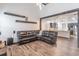 Spacious living room and kitchen featuring luxury vinyl flooring and high ceilings at 408 Blue Sky Cir, Acworth, GA 30102
