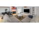 Spacious living room showcasing built-in shelving, a fireplace, and a comfortable sectional sofa at 4569 Fountain Ne Dr, Marietta, GA 30067
