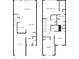 Floor plan of both floors of the townhome layout at 7168 Kingswood Run Dr, Atlanta, GA 30340
