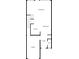 Floor plan of the first floor of the townhome layout at 7168 Kingswood Run Dr, Atlanta, GA 30340