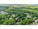 Expansive aerial view of the property, highlighting the surrounding wooded area and tranquil neighborhood at 1235 Legend Run, Alpharetta, GA 30005