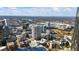 Expansive aerial view showcasing the city's architecture, skyline, and landscape with high-rise buildings at 90 Fairlie Street Nw #801 # 801, Atlanta, GA 30303