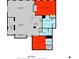 Detailed floor plan illustrating the layout of the living room, Primary bedroom, kitchen, and bathroom at 90 Fairlie Street Nw #801 # 801, Atlanta, GA 30303
