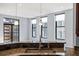 Kitchen featuring granite countertops and large windows with city views at 90 Fairlie Street Nw #801 # 801, Atlanta, GA 30303