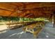 Spacious wooden pavilion with picnic tables and ceiling fans, perfect for outdoor dining and social events at 679 Gold Valley Pass, Canton, GA 30114