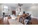 Spacious office area with hardwood floors, reading nook, desk and views of the upstairs landing at 23 Long Island Pl, Sandy Springs, GA 30328