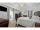 Spacious main bedroom features a fireplace, tray ceiling and adjoining bathroom at 2297 Ironwood Hill Ct, Dacula, GA 30019