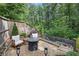 Cozy backyard retreat with a fire pit, comfortable seating, and serene landscaping for relaxation at 572 Cresentry Brk, Smyrna, GA 30082
