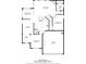 Detailed first-floor plan showcasing the layout of the living spaces, including the kitchen and dining room at 221 Hampton Station Blvd, Canton, GA 30115