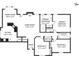 Detailed floor plan showcasing layout with kitchen, living room, bedrooms, bathrooms, and laundry at 2410 Bankstone Sw Dr, Marietta, GA 30064