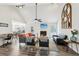 Open-concept living room with a fireplace, and lots of room for seating at 2410 Bankstone Sw Dr, Marietta, GA 30064