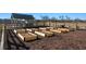 View of community garden with multiple garden boxes and a covered gazebo with a picnic table at 18 Black Gum Ln # 53, Auburn, GA 30011