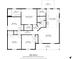 Detailed floorplan shows dimensions of the bedrooms, bathrooms, eat-in kitchen, laundry room, and living room at 130 Williams Rd, Villa Rica, GA 30180