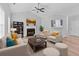 Bright living room with vaulted ceilings, a cozy fireplace, and neutral decor at 3315 Brookfield Dr, Austell, GA 30106