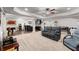 Open-concept living room with comfortable seating and entertaining space, ideal for gatherings at 4190 Madison Dr, Cumming, GA 30040