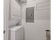 This laundry room has a stacked washer and dryer at 325 E Paces Ferry Ne Rd # 602, Atlanta, GA 30305