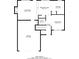 First floor plan showing kitchen, living room, dining room, garage and foyer at 4870 Heather Mill Trce, Snellville, GA 30039