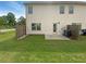 Backyard with a grass lawn and a partial fence at 7721 Fawn Cir, Covington, GA 30014