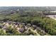 An aerial view of homes nestled amongst a dense green forest in a suburban community at 1440 Water View Ln, Suwanee, GA 30024
