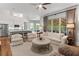 Bright living room with large windows, neutral furniture, and an open floor plan connected to the kitchen at 1440 Water View Ln, Suwanee, GA 30024