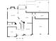 Detailed first-floor floor plan highlighting the layout of the living room, kitchen, and garage at 300 Bermuda Ct, Dallas, GA 30157