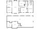 Detailed floor plan showcasing the layout of both floors, including rooms and garage space at 527 Tomahawk Trl, Woodstock, GA 30188