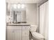 Bathroom with granite countertop and modern subway tile in shower at 3135 Seven Pines Ct # 101, Atlanta, GA 30339