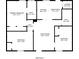Detailed floor plan of the house showing layout of bedrooms, living room, kitchen and bathrooms at 3140 Delowe Dr, Atlanta, GA 30344