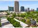 Scenic aerial view showcasing the neighborhood's charming homes and nearby high-rise buildings at 396 15Th Nw St # 6, Atlanta, GA 30318
