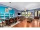 Spacious living area combines living, dining and kitchen with hardwood floors and bright paint colors at 396 15Th Nw St # 6, Atlanta, GA 30318