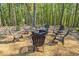 Outdoor firepit area with gravel and seating perfect for entertaining guests at 281 Abbott Dr, Canton, GA 30114