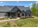 Beautiful exterior of a modern home with a stone accents, covered porch, and lush landscaping at 281 Abbott Dr, Canton, GA 30114