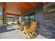 Inviting front porch with stone pillars and cozy rocking chairs at 281 Abbott Dr, Canton, GA 30114