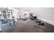 Spacious home gym featuring a variety of workout equipment on a padded floor at 281 Abbott Dr, Canton, GA 30114