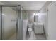 Bathroom with stand up shower, toilet, and vanity at 3909 Ebenezer Rd, Marietta, GA 30066