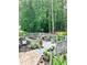 Serene deck setting with attractive planters, garden, and comfortable seating, with treed backdrop at 3809 Autumn View Nw Ln, Acworth, GA 30101