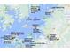 Detailed map of Lake Lanier with various points of interest, restaurants, and marinas at 4015 Sierra Vista Cir, Cumming, GA 30040