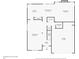 Detailed first floor plan showcasing kitchen, living room, breakfast area, bathroom, and garage layout with dimensions at 194 Wilhelmina Dr, Austell, GA 30168