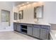 Bright bathroom featuring dual vessel sinks and white tile walk-in shower at 3348 Perrington Pointe, Marietta, GA 30066