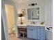 Stylish bathroom with vanity area, sink, and toilet at 178 Mission Oak Dr, Grayson, GA 30017