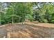 Private backyard playground with tall slide surrounded by trees and pine straw at 178 Mission Oak Dr, Grayson, GA 30017