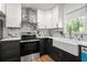Close-up of kitchen featuring sleek appliances, white cabinets, and a large farmhouse sink at 4158 Pepperdine Dr, Decatur, GA 30034