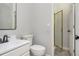 Clean bathroom with new fixtures and shower at 725 Eider Down Ct, Alpharetta, GA 30022