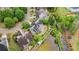 Aerial view of the home featuring the backyard and the water feature at 2490 Hillandale Cir, Cumming, GA 30041