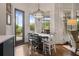 Bright breakfast nook features a round table, chairs, and a view of the landscaped yard at 2490 Hillandale Cir, Cumming, GA 30041